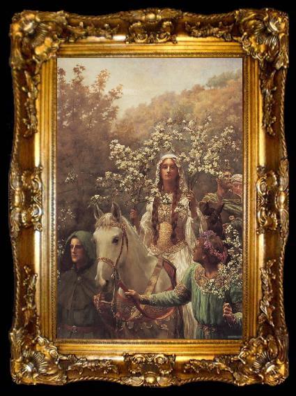 framed  John Collier Queen Guinever-s Maying, ta009-2